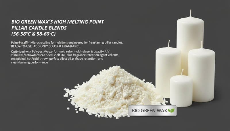 Palm-Paraffin- blended wax for Pillar Candles